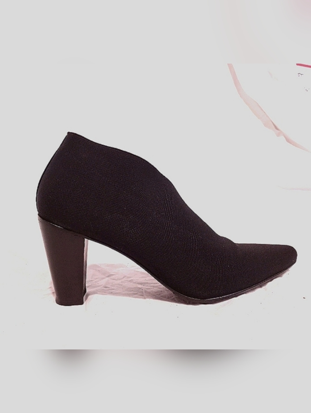 STUART WEITZMAN Black Elastic Western Style Bootie